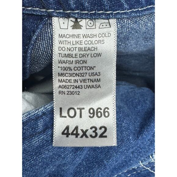 Round House Brand Men's Straight Leg Carpenter Denim Overalls - Sz 44x32 (46x31) - Picture 8 of 8